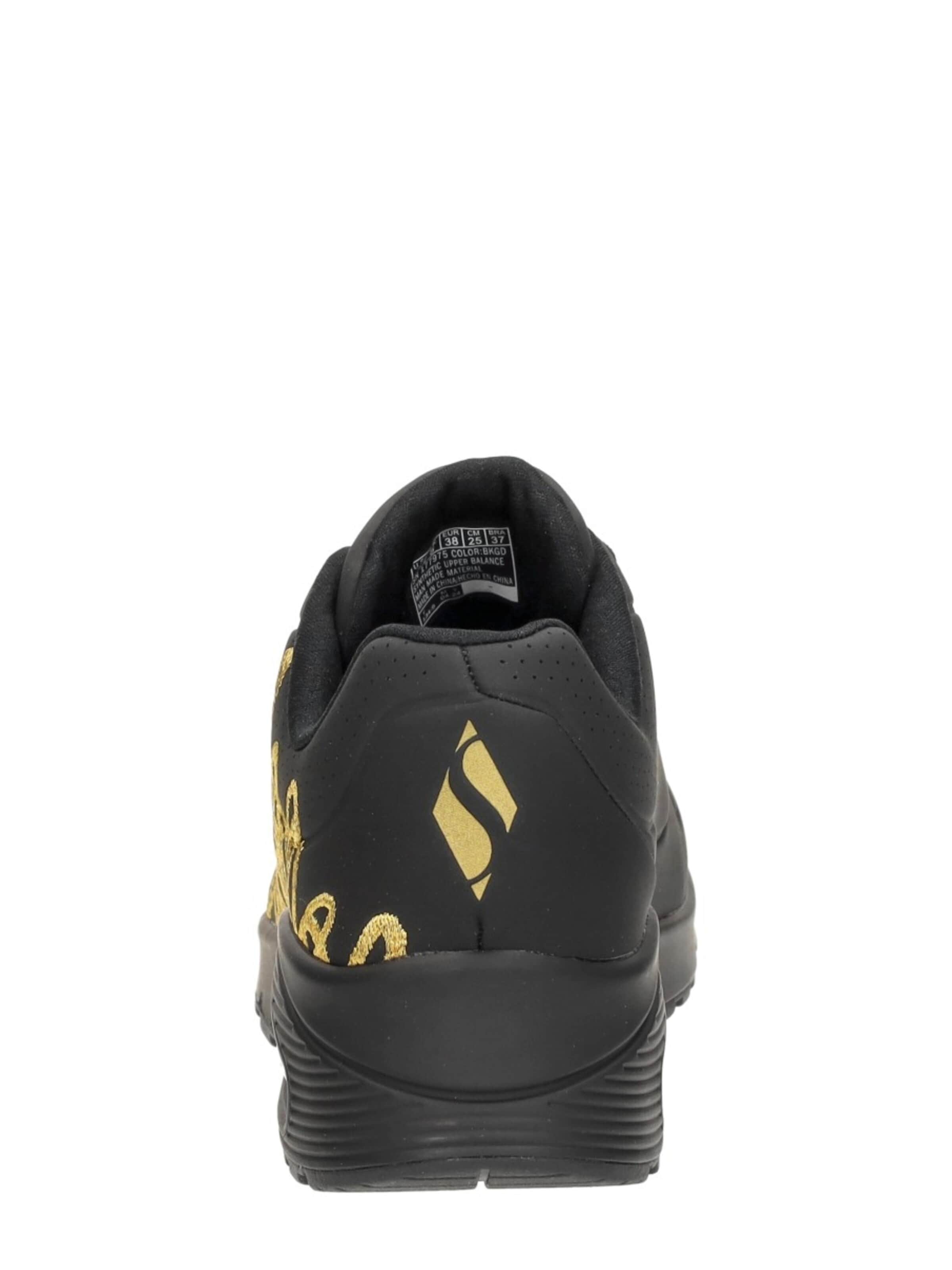 SKECHERS Sneakers laag 'Uno-Golden Heart' in Zwart