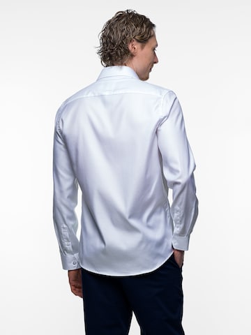 Slim fit Camicia business 'Twill' di Vercate in bianco