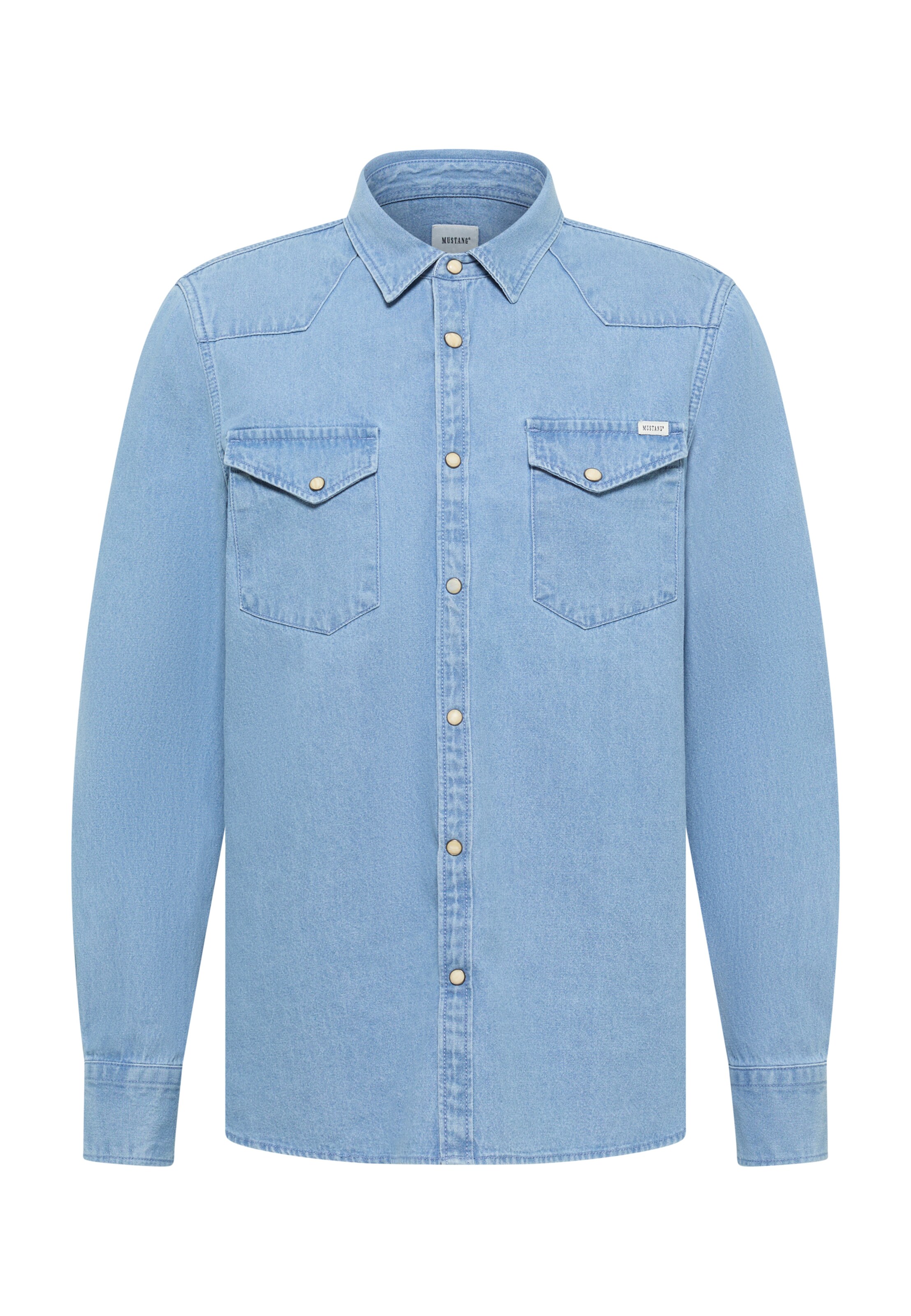 MUSTANG Button Up Shirt 'Duver ' in S in Light blue, Item view