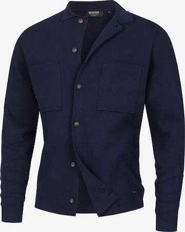 INDICODE JEANS Knit cardigan 'Bellino' in Blue: front