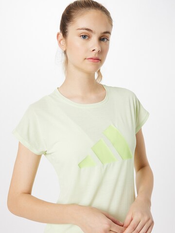 ADIDAS PERFORMANCE Funkcionalna majica '3-Streife' | zelena barva