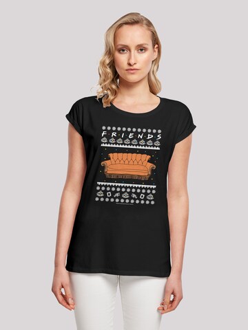 T-shirt 'Friends Fair Isle Couch' F4NT4STIC en noir : devant
