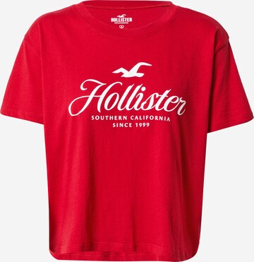 Tricou de la HOLLISTER pe roșu: față