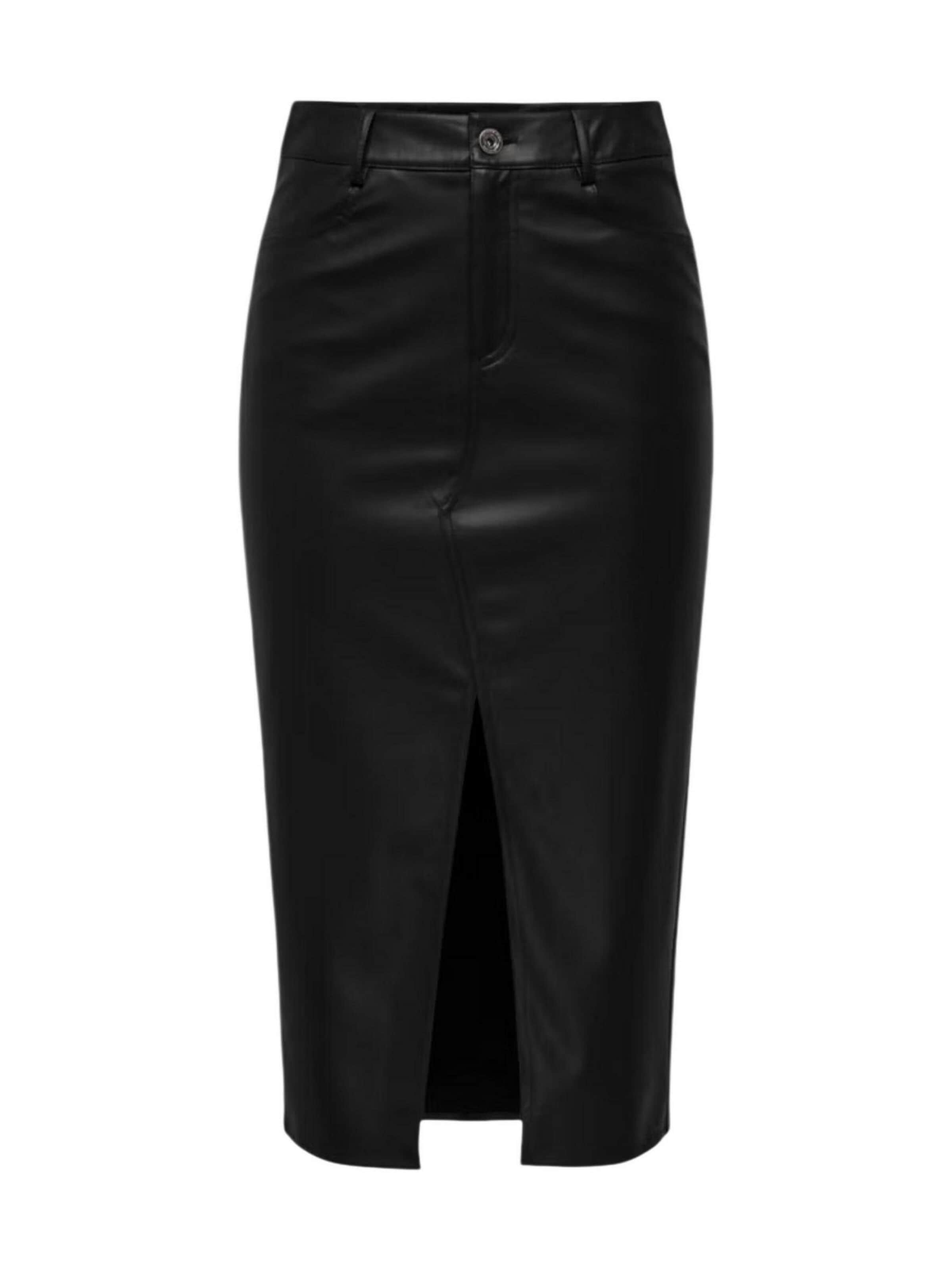 Gonna 'ONLBITTEN FAUX LEATH PENCIL SKIRT CC OTW 15373299' di ONLY in nero