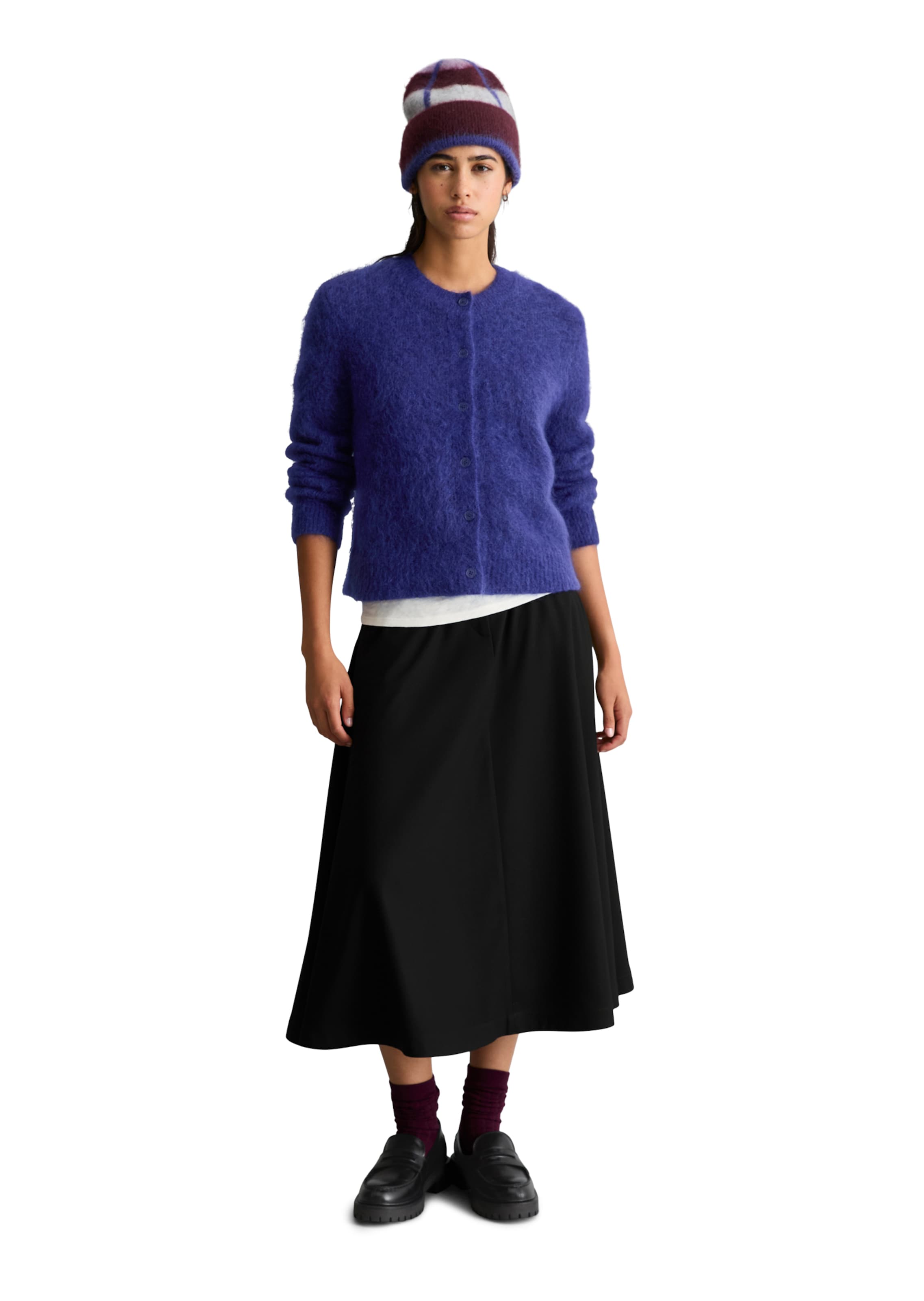Marc O'Polo DENIM Strickjacke in Lila: Vorderseite