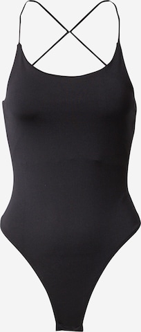 PIECES Shirt Bodysuit 'MYRNA' in Black: front