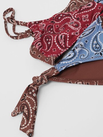 CALZEDONIA Bustier Bikini 'Bandana Patch' in Braun