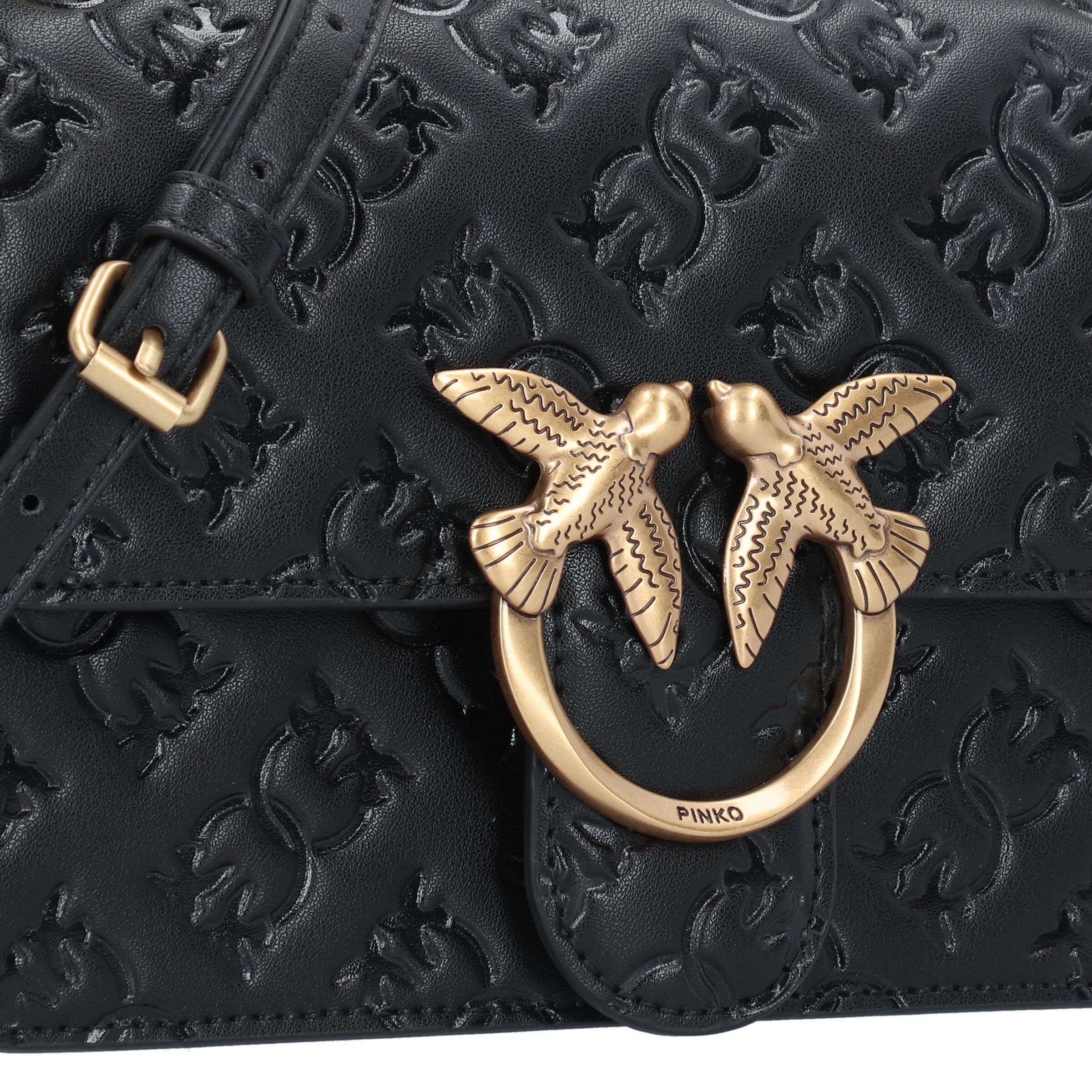 PINKO Õlakott 'Love One', värv must