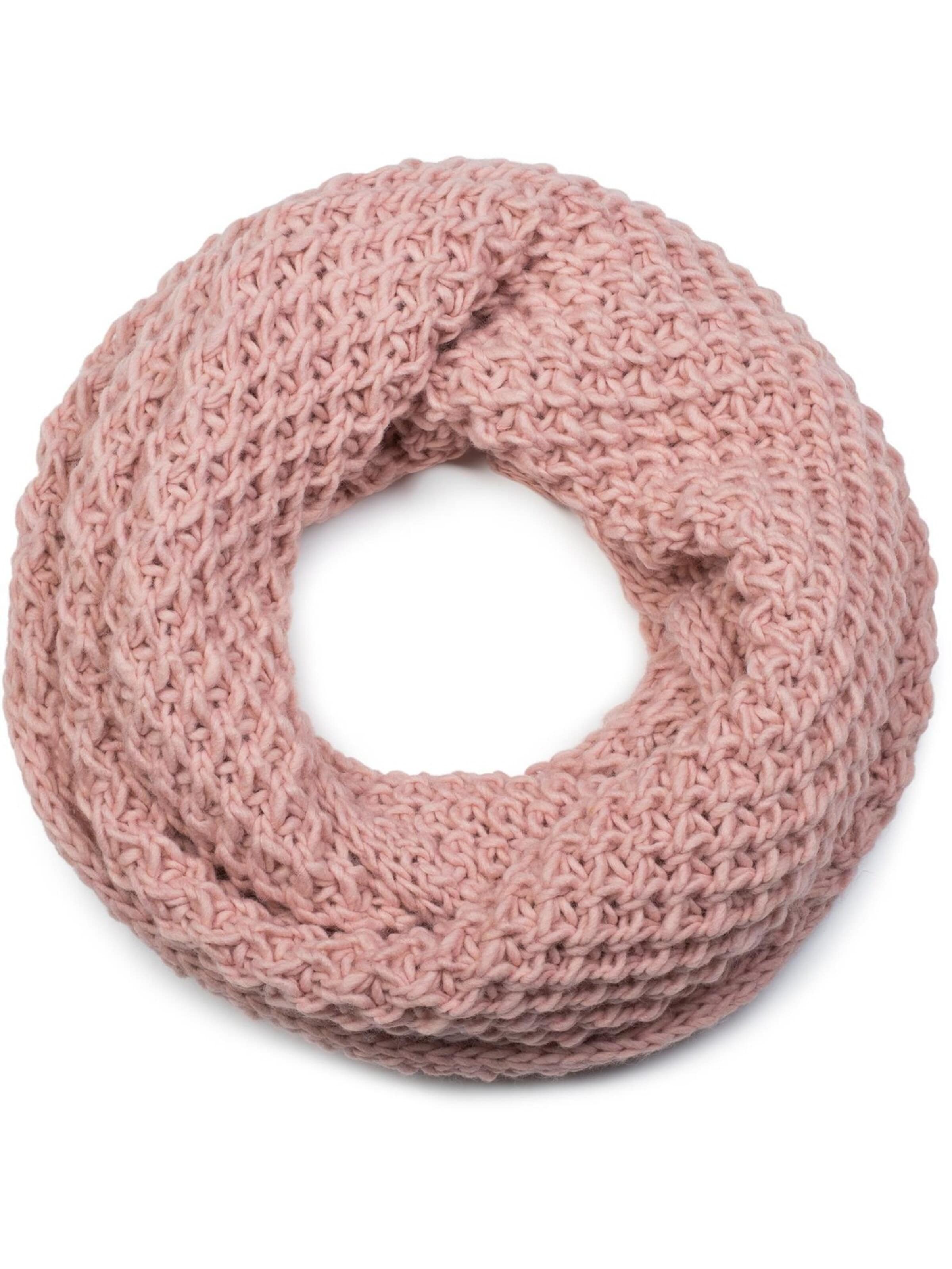 styleBREAKER Schlauchschal 'Grobstrick Loop Schal mit Woll-Anteil'‌‌‌‌‌‌ in Pink: Vorderseite