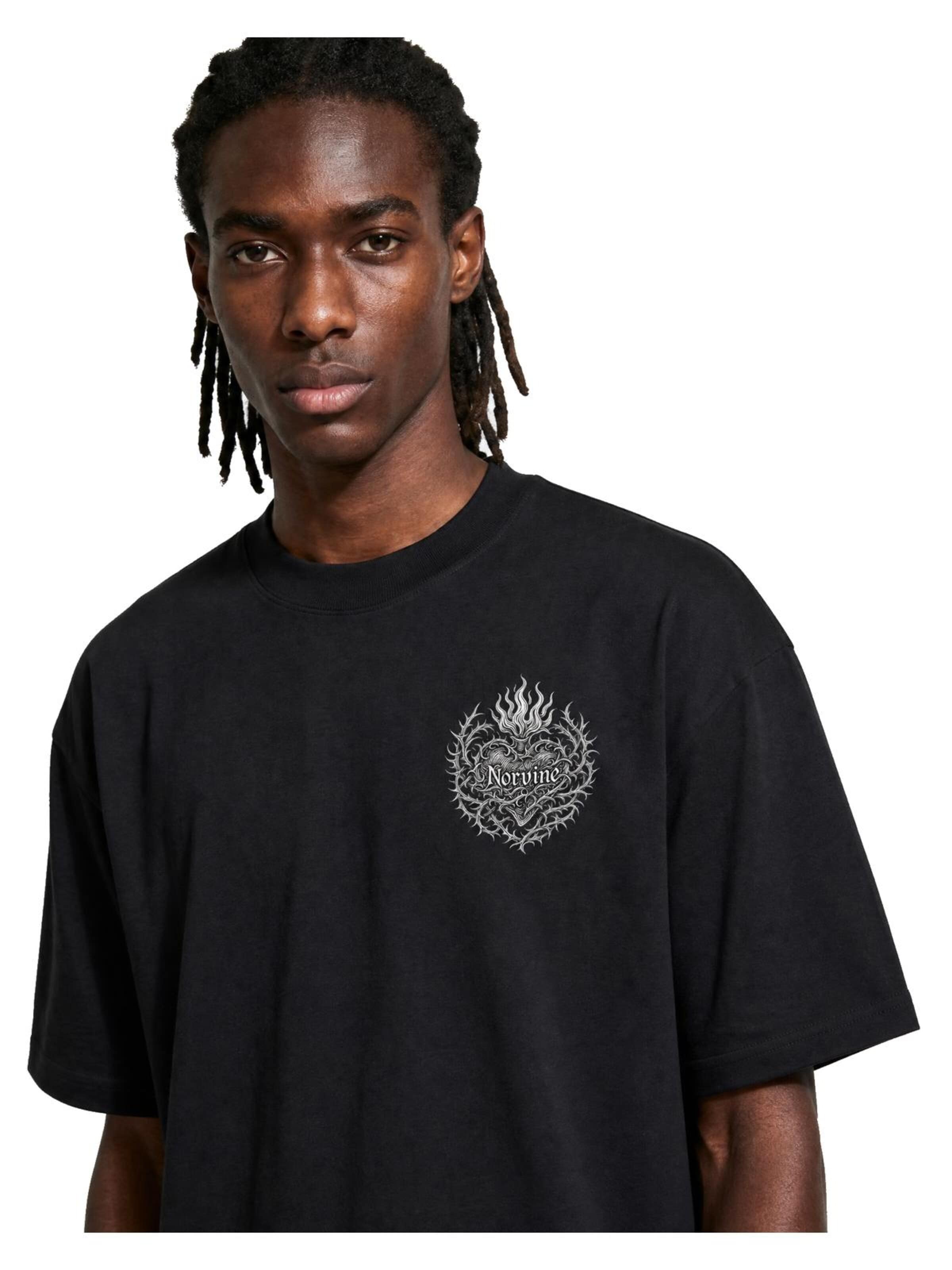 Norvine Paita 'Norvine Thornheart Organic T-Shirt' värissä musta