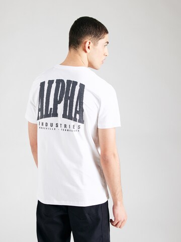 ALPHA INDUSTRIES Koszulka 'Coach' w kolorze biały: przód