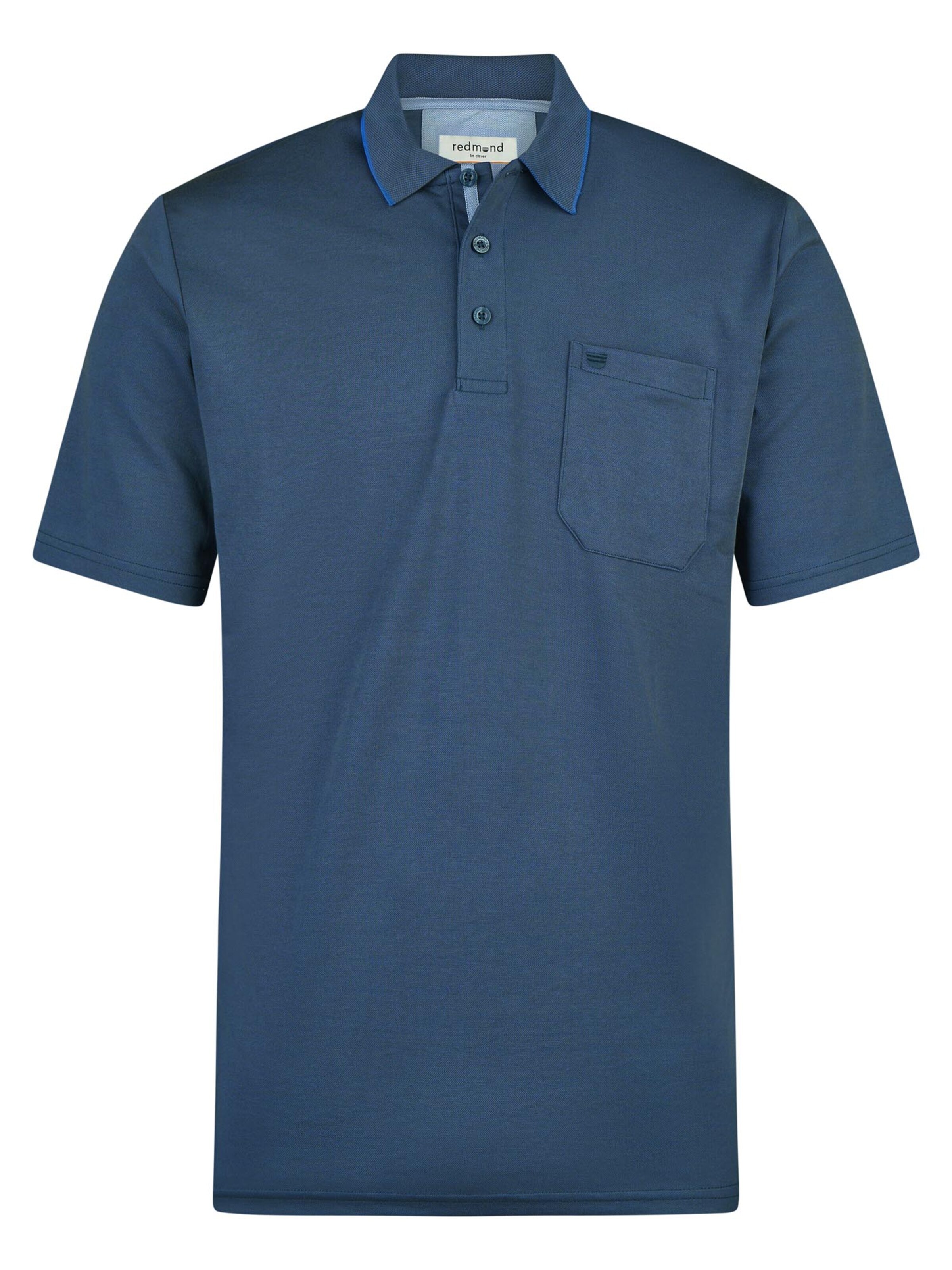 redmond Shirt 'Basic'‌‌‌‌‌ in Blau: Vorderseite