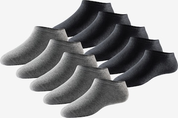 SCHIESSER - Calcetines invisibles ' Bluebird ' en gris: frente