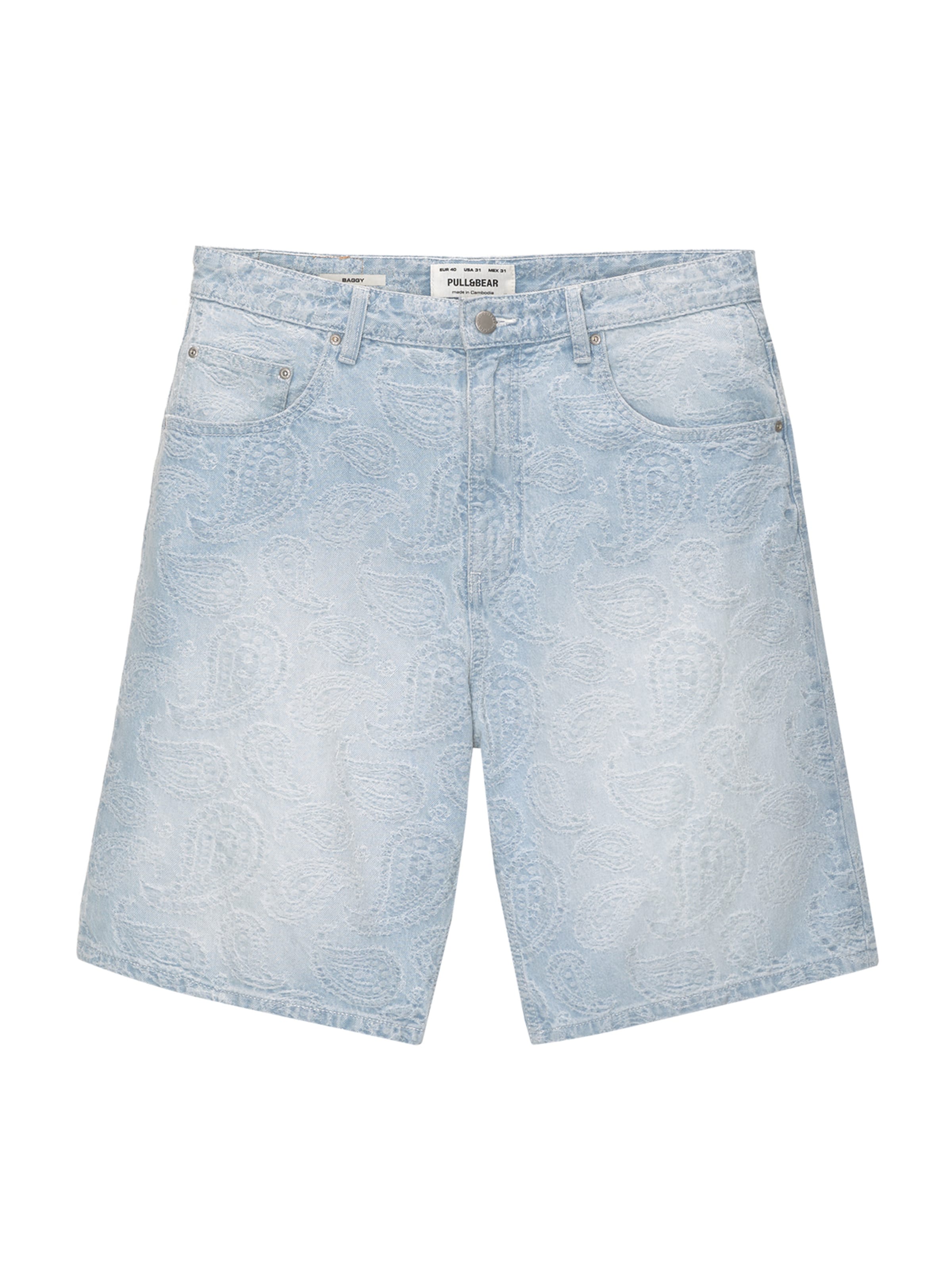 Pull&Bear Loosefit Džíny – modrá: přední strana