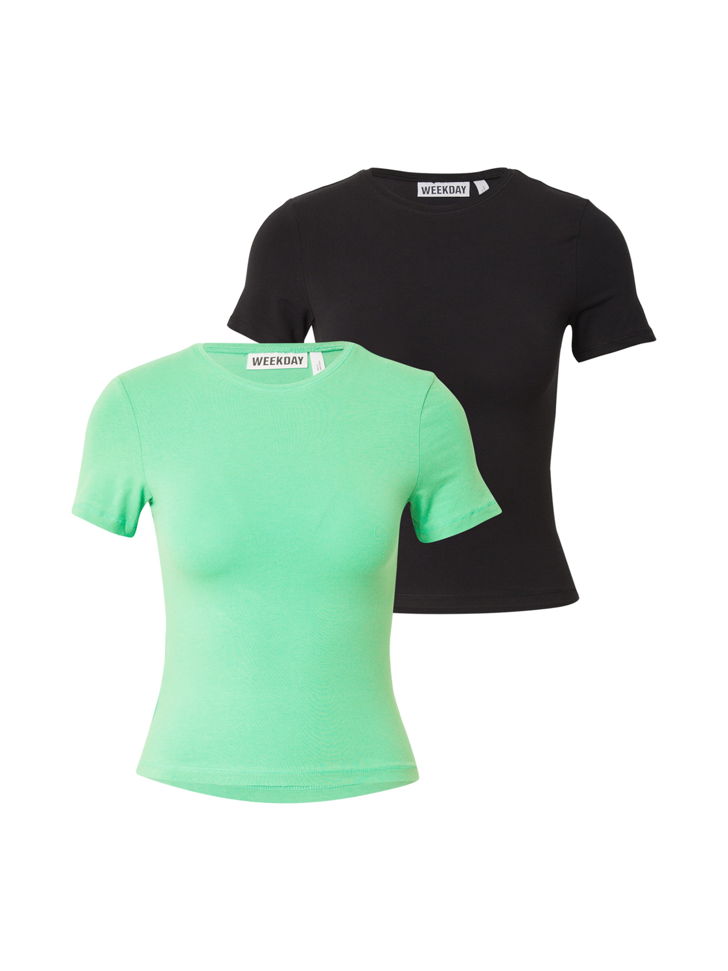 T-shirt WEEKDAY en vert : devant