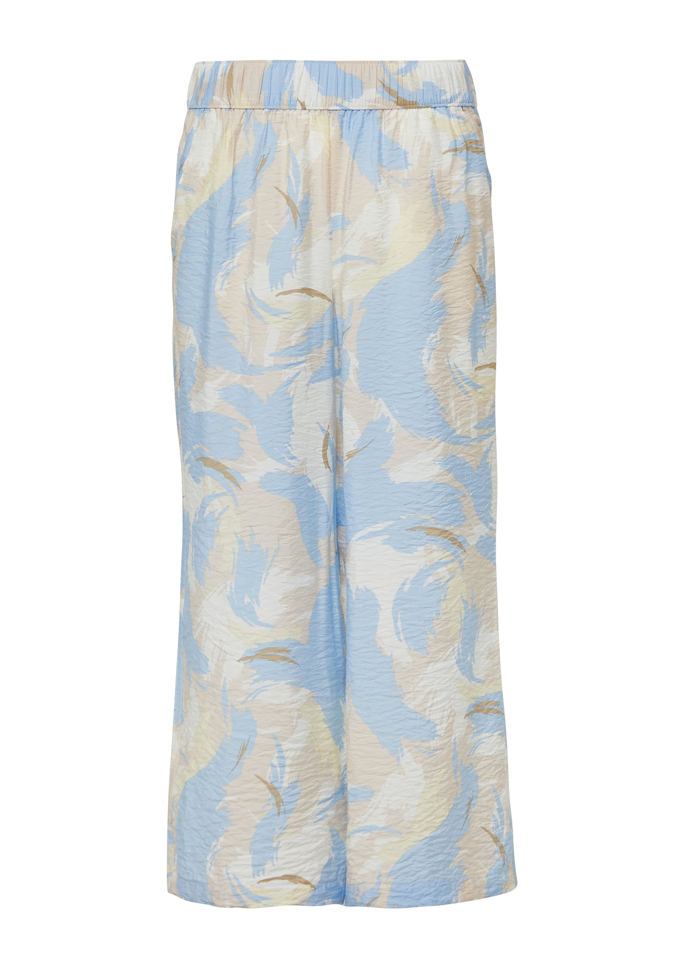 s.Oliver Wide leg Broek in Beige: voorkant