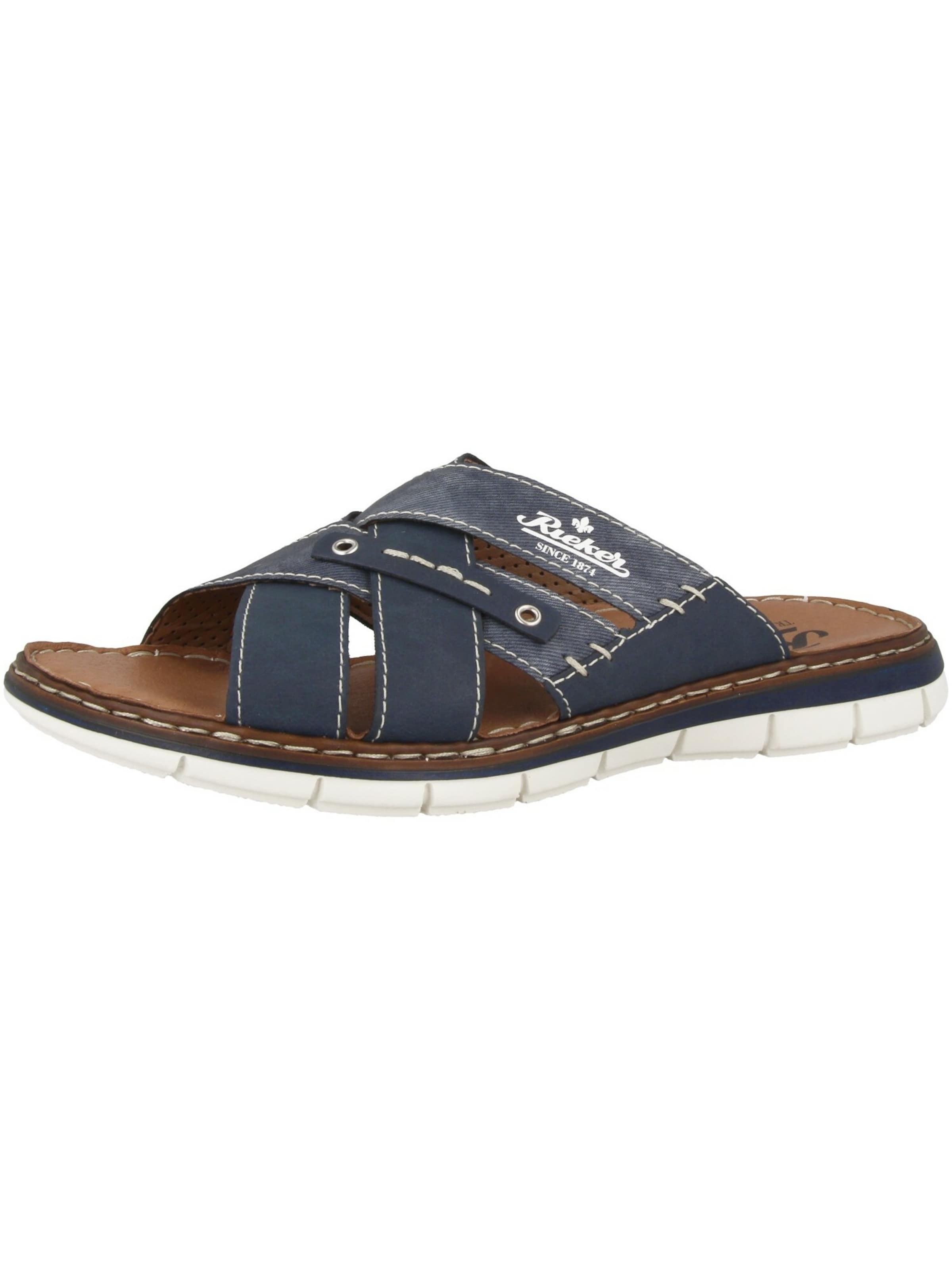 Rieker Mules in Blue: front