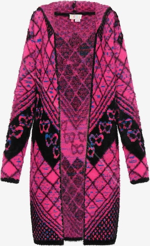 IZIA Neuletakki värissä vaaleanpunainen: etupuoli