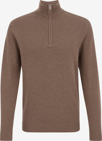 WE Fashion Pulover | rjava barva: sprednja stran