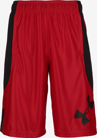 UNDER ARMOUR Loose fit Workout Pants 'Perimeter' in Red: front