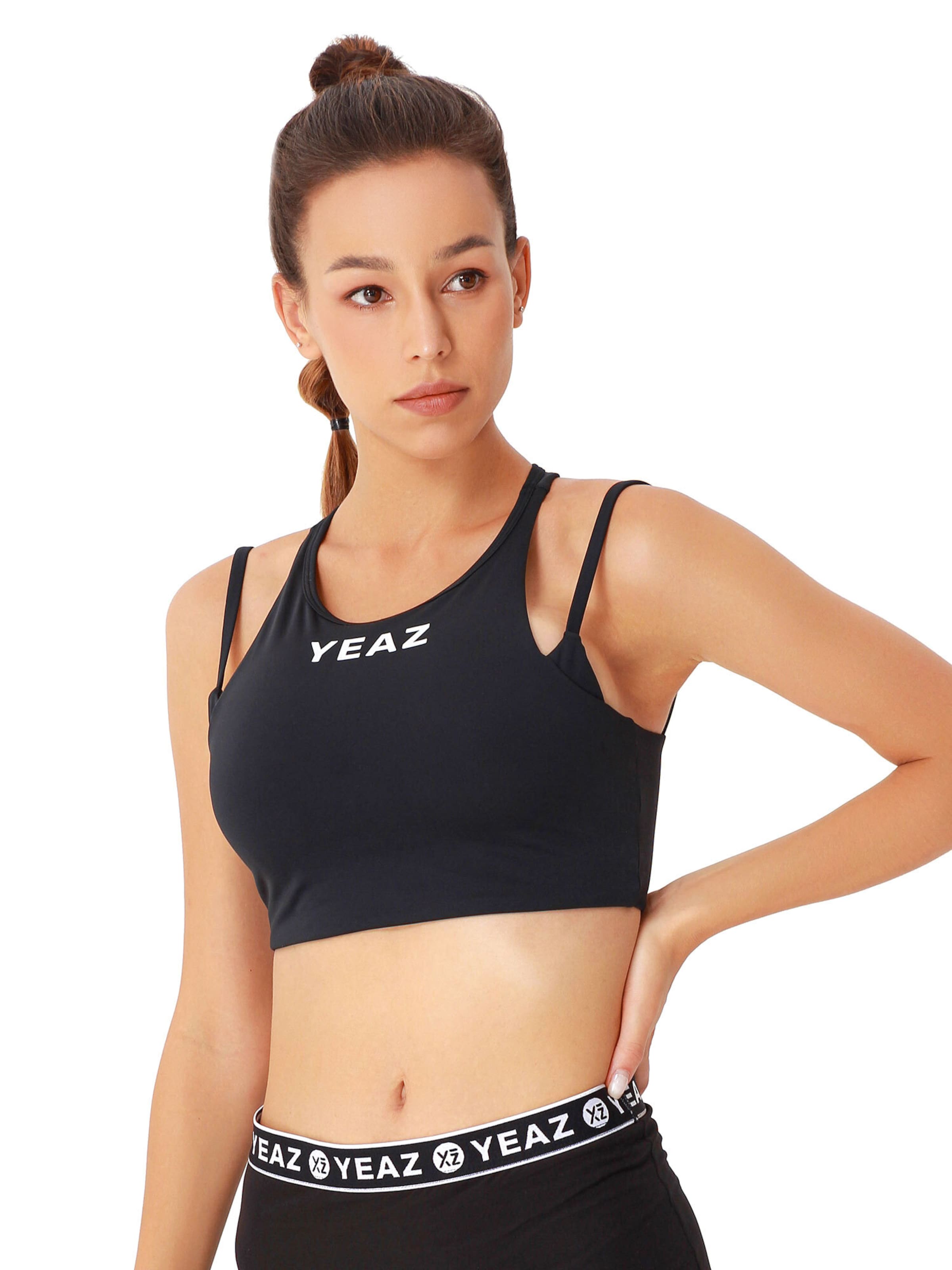 YEAZ - Top deportivo 'Amorous' en negro: frente