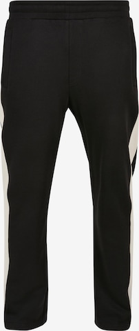 Urban Classics Regular Trousers in Black: front