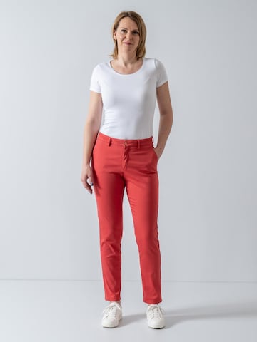 Slimfit Pantaloni chino 'Chiva 7500' di W. Wegener in rosso