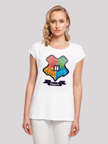 F4NT4STIC Shirt 'Harry Potter Hogwarts' in White: front