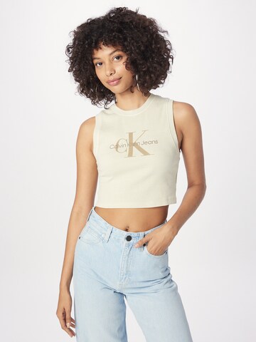 Top 'MINERAL' di Calvin Klein Jeans in beige: frontale