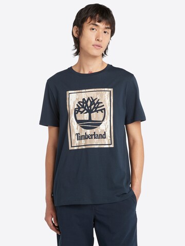 TIMBERLAND - Camiseta en azul: frente