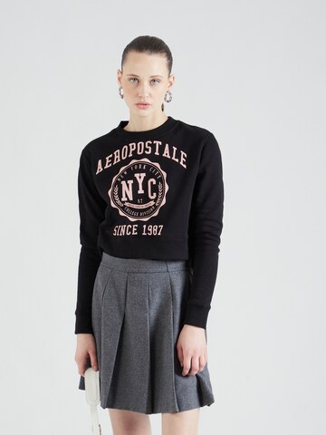 AÉROPOSTALE Sweatshirt in Black