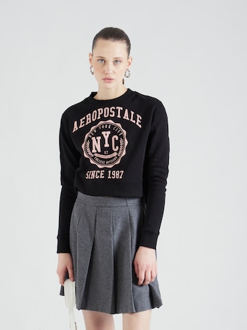 AÉROPOSTALE Sweatshirt in Black