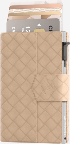 Porte-monnaies 'Pasjeshouder Plus Woven' Prowallet en beige : devant