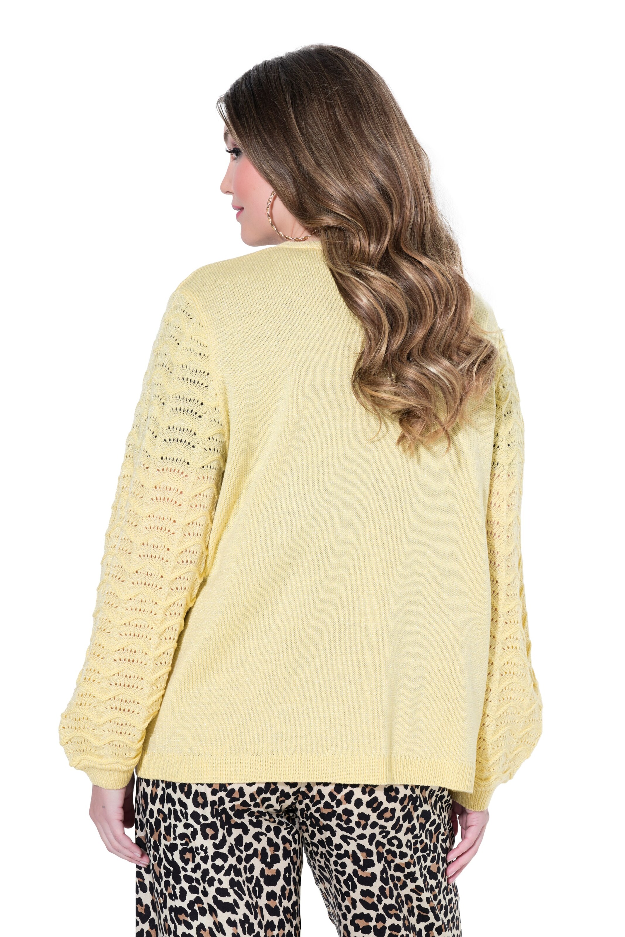 MIAMODA Gebreid vest in Geel