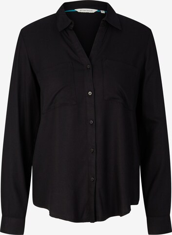 TOM TAILOR Bluse in Schwarz: predná strana