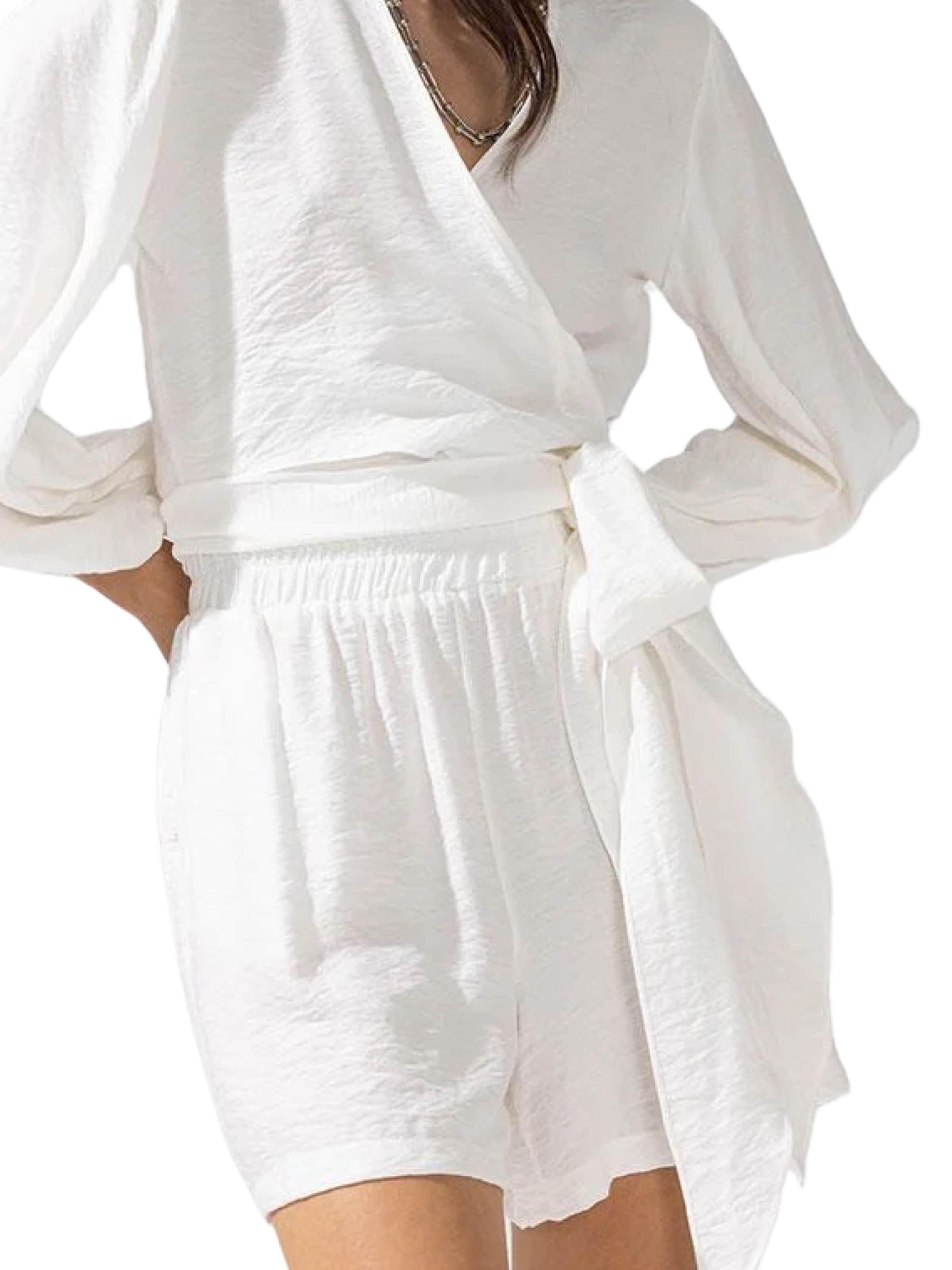 Loosefit Pantalon Rivus en blanc