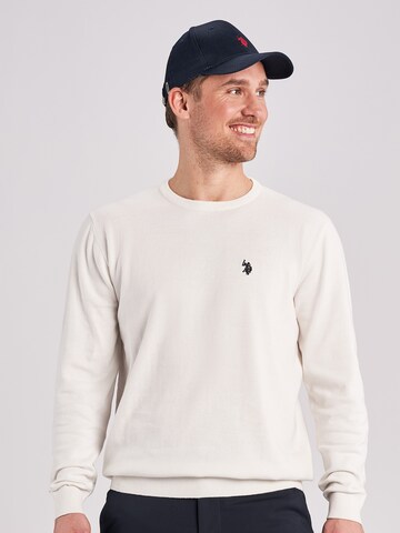 U.S. POLO ASSN. Pullover 'Adair' i hvid: forside