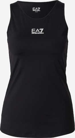 EA7 Emporio Armani Top in Schwarz: Vorderseite
