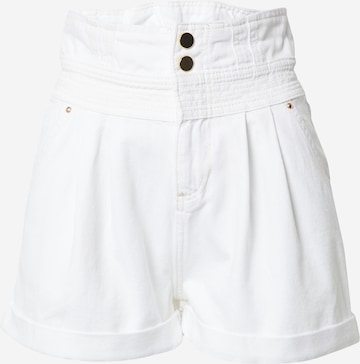 River Island Regular Bandplooi jeans 'STRAWBS SHORT' in Wit: voorkant