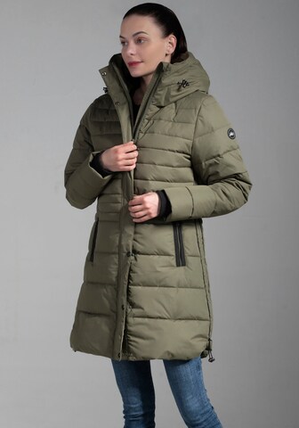 POLARINO Outdoor Coat in Green: front