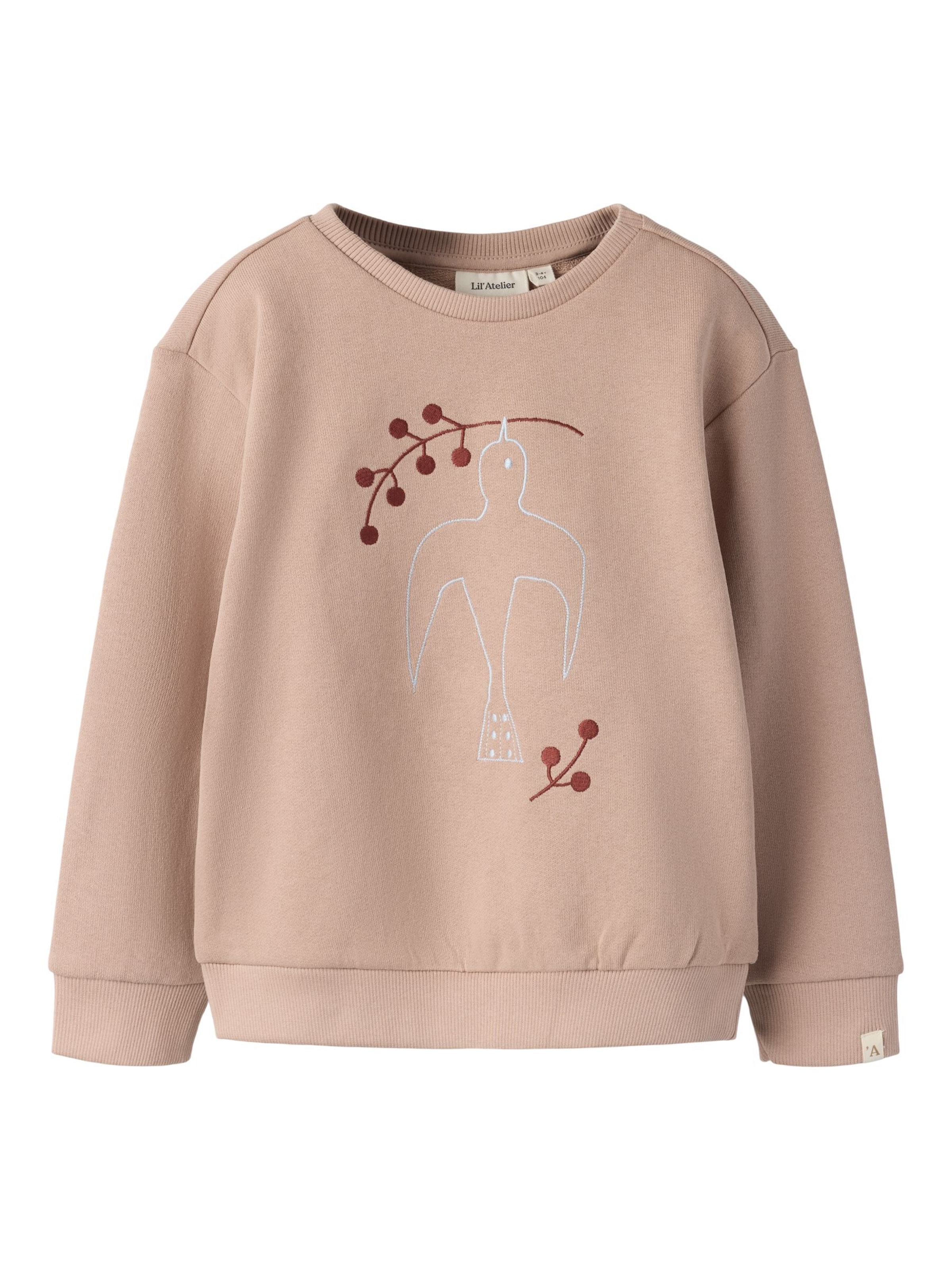 Sweat-shirt Lil'Atelier en marron : devant
