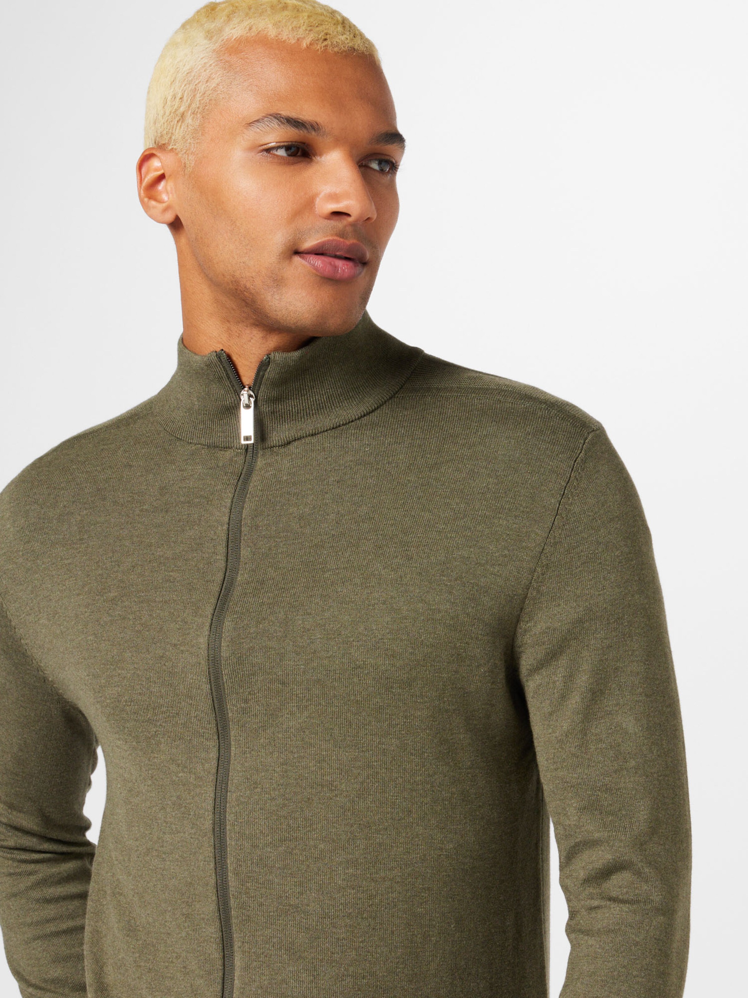 SELECTED HOMME Regular fit Knit Cardigan Berg in Khaki ABOUT YOU