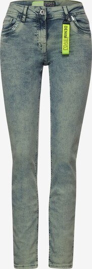 CECIL Jeans in de kleur Blauw denim / Lichtgroen, Productweergave