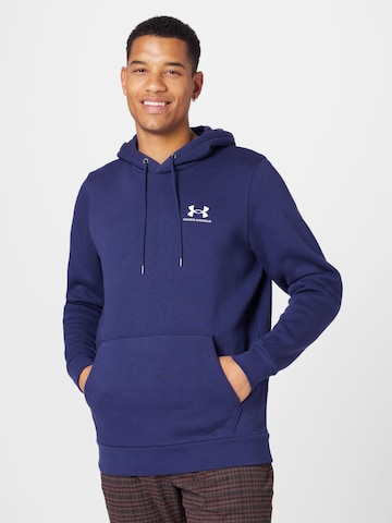 UNDER ARMOUR Athletic Sweatshirt 'Essential' in Blue: front