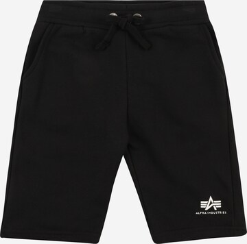 regular Pantaloni di ALPHA INDUSTRIES in nero: frontale