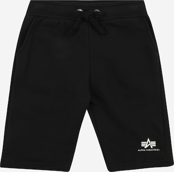 Regular Pantaloni de la ALPHA INDUSTRIES pe negru: față