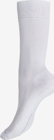 Hudson Socken 'Air Plush' in Weiß: Vorderseite