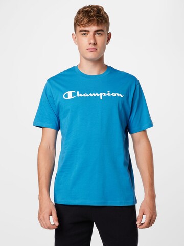 Champion Authentic Athletic Apparel Regular Fit T-Shirt in Blau: predná strana