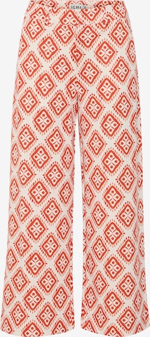 ICHIWide Leg/ Široke nogavice Chino hlače 'IHKATE' - crvena boja: prednji dio