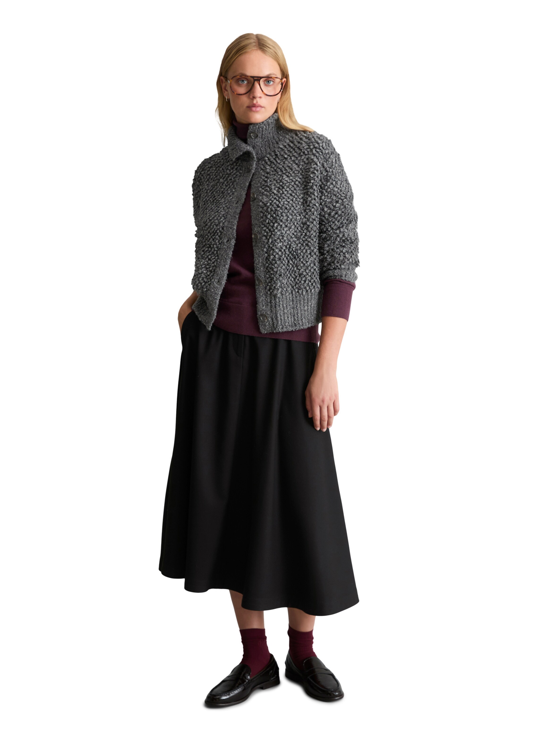 Marc O'Polo DENIM Knit cardigan in Grey: front